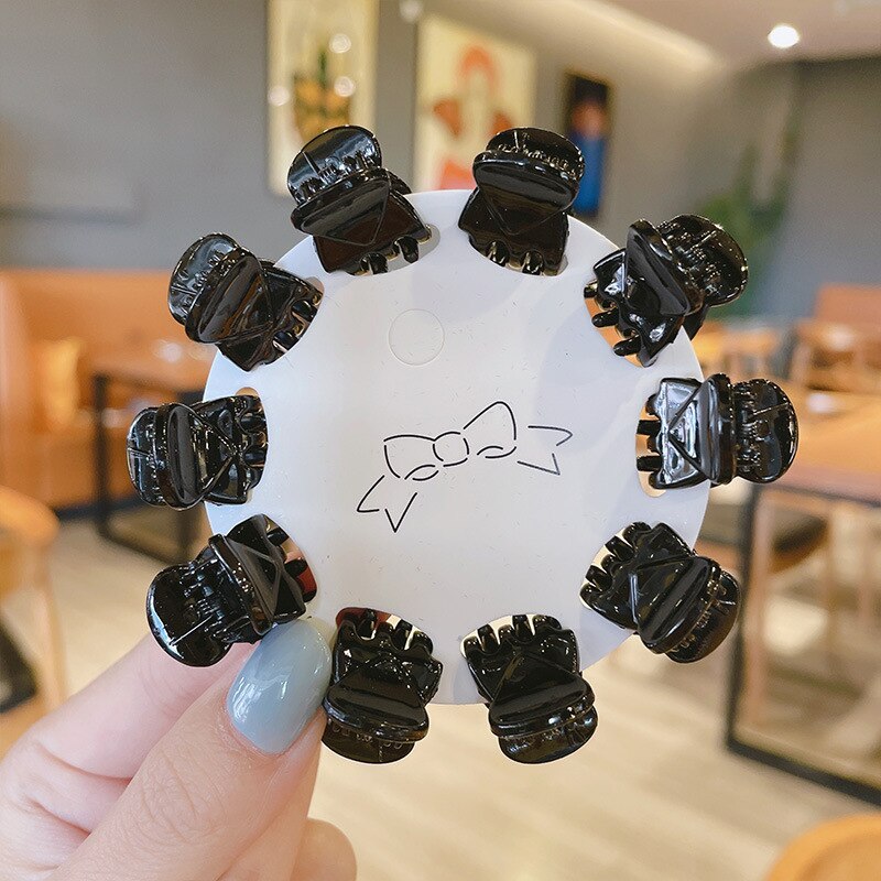 10/1Pcs Velvet Hair Claw Heart-shape Hair Clip Women Mini Size Claw Clip Solid Color Hairpin Barrettes Headwear Hair Accessories: B5