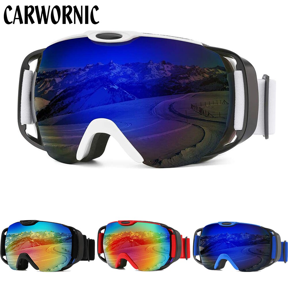Lente dupla óculos de esqui anti-nevoeiro uv400 para esportes ao ar livre óculos de esqui neve snowboard óculos de proteção homem mulher