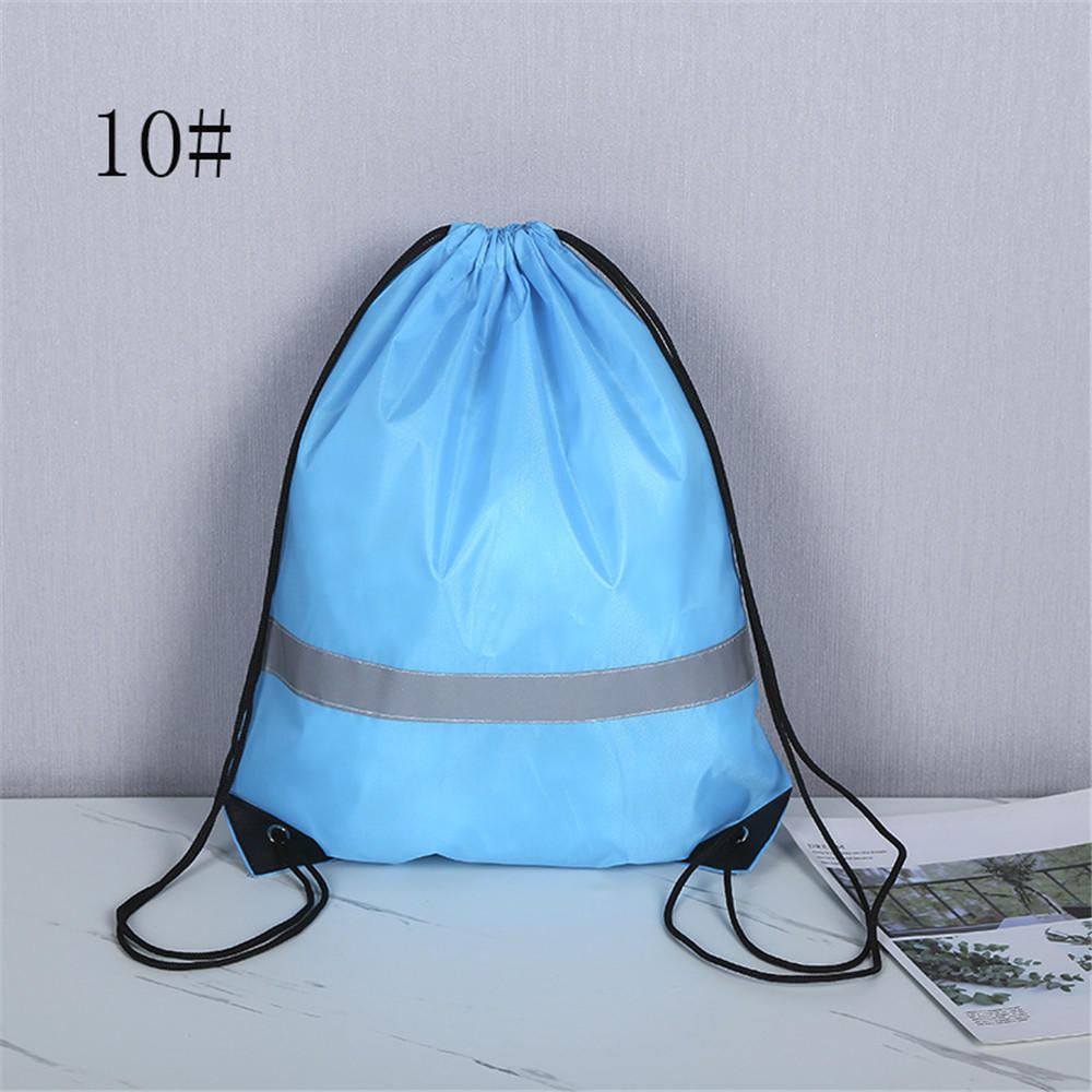 Zaino in nylon con coulisse zaino scuola di nuoto kit PE zaino per studenti sport impermeabile palestra viaggiare bambini adulti fitness: 10