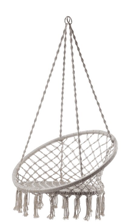 Hamaca redonda colgante para niños y adultos, silla de seguridad individual para exteriores, interior, dormitorio, patio