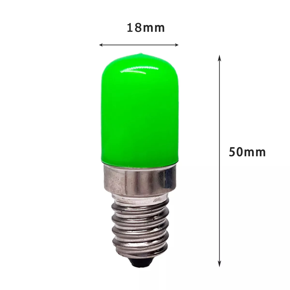 2w led-pærer til kjøleskap,  e14 e12 røde, gule, blågrønne indikatorlamper, 220v lys til kjøleskap/fryser erstatter 20w halogenpærer: Grønn / 1 stk