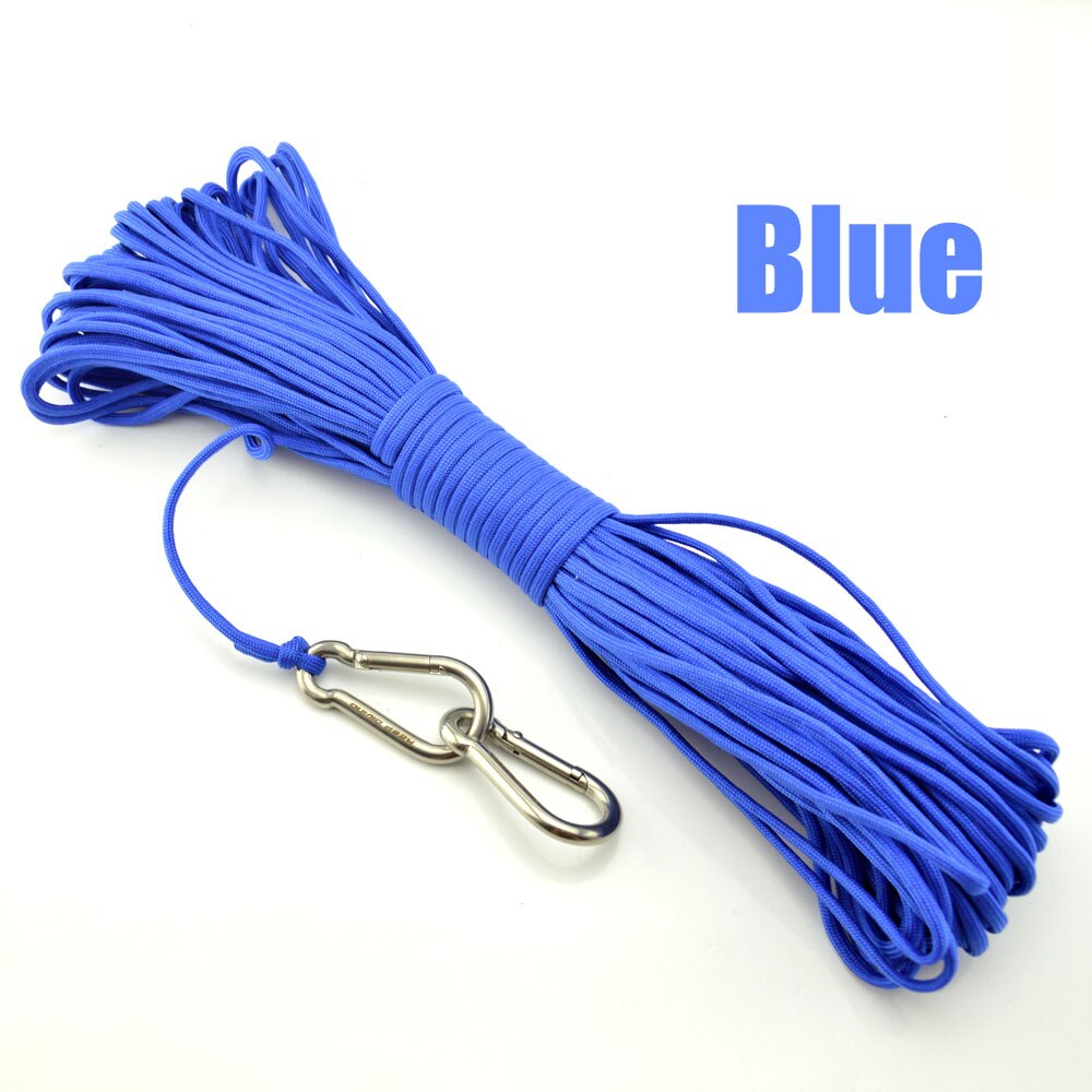 KEEP DIVING Scuba Diving Buoyant Lifeline With 2PCS 50MM Steel Spring Hooks Diving Rope Life Saving Equipment Swimming Training: sky blue