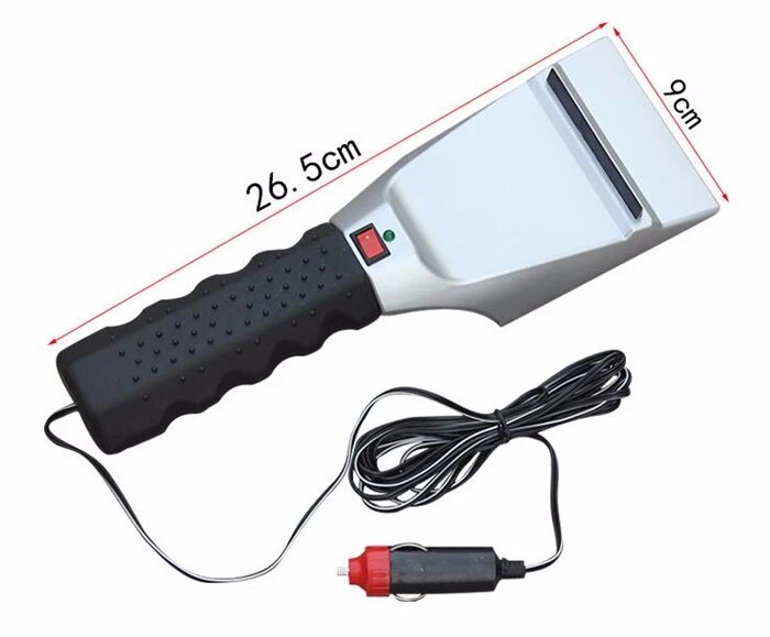12V électrique voiture chauffée grattoir à glace Automobiles allume-cigare déneigement pelle pare-brise verre dégivrage outils propres