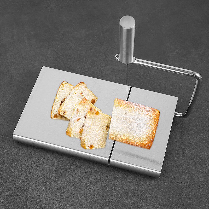 Cheese Slicer Stainless Steel Single-Line Cheese Cutter Reusable Manual Function Cheese Ham Slicer Kitchen Cutting Tool