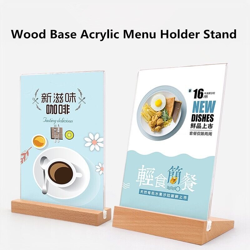 A5 dwustronny stojący w kształcie litery T akrylowy uchwyt na znaki ramki na dokumenty papierowe menu na dokumenty stojak na dokumenty