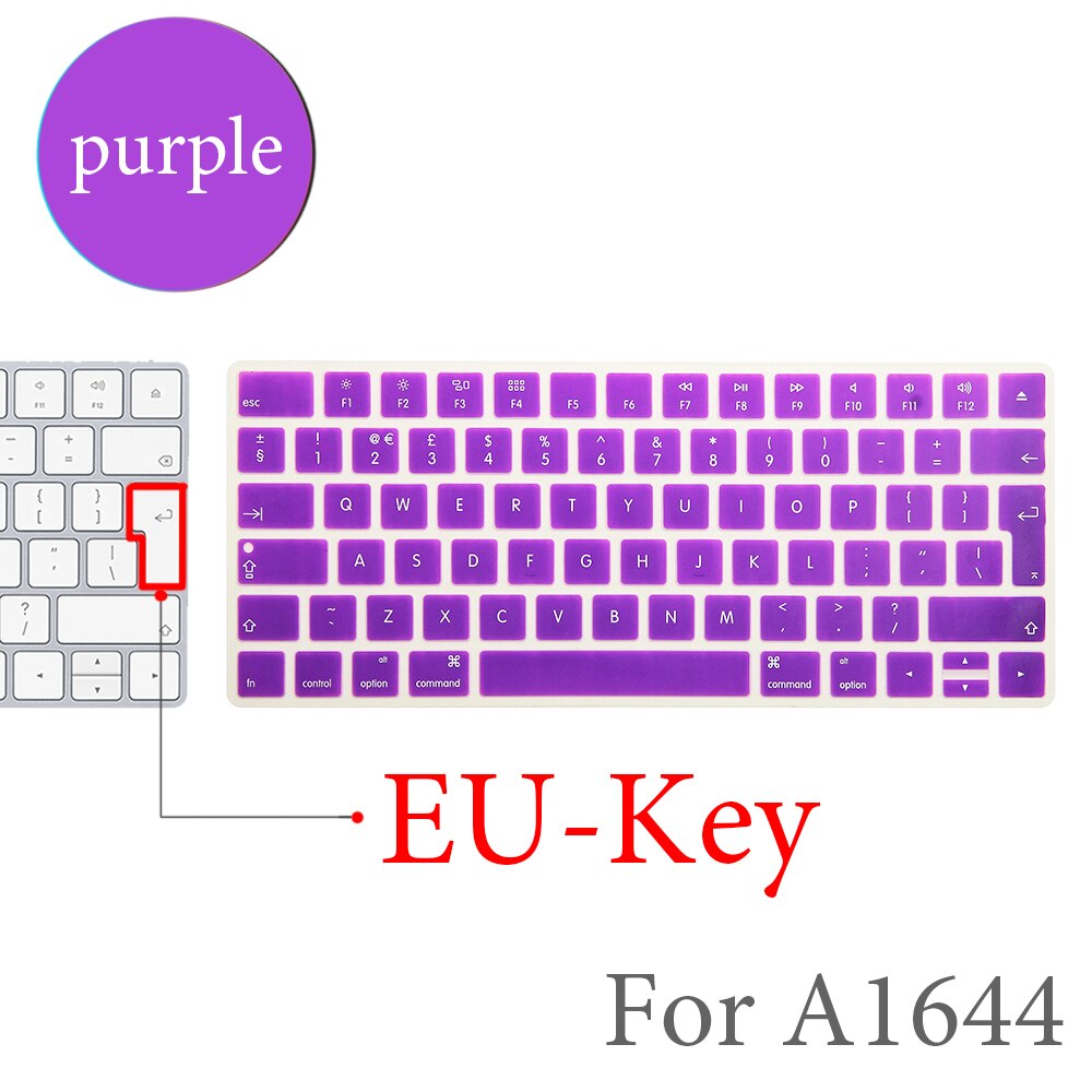 Für Apple Bluetooth Wireless keybord MLA22LL/ A1644 IMAC Magie Tastatur abdeckung Protector Silikon Abdeckung UNS/EU Version: EU-Key-F