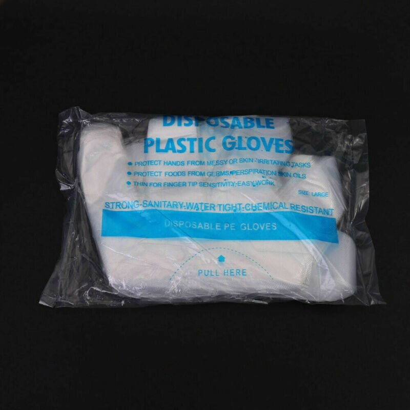 100pcs Disposable Plastic Protection Glove Kitchen Cooking Cleaning Food Prep