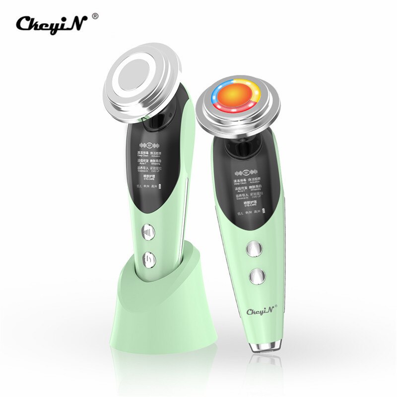CkeyiN Radio Frequency Face LED Massager Skin Rejuvenation Whitening EMS Photon Lifting Micro-Current Face Lifting Anti-Wrinkle