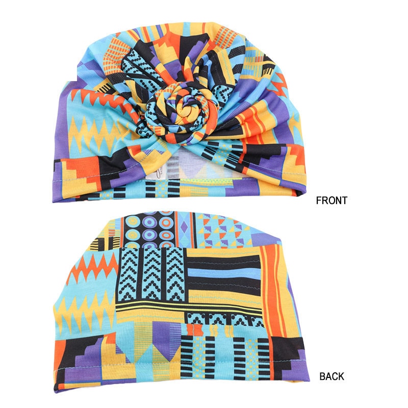 Trendiga bohemien tryckt tallrik blomma hijab kepsar afrika wrap huvud turban hatt redo att bära inre hijabs för kepsar turbante motorhuv