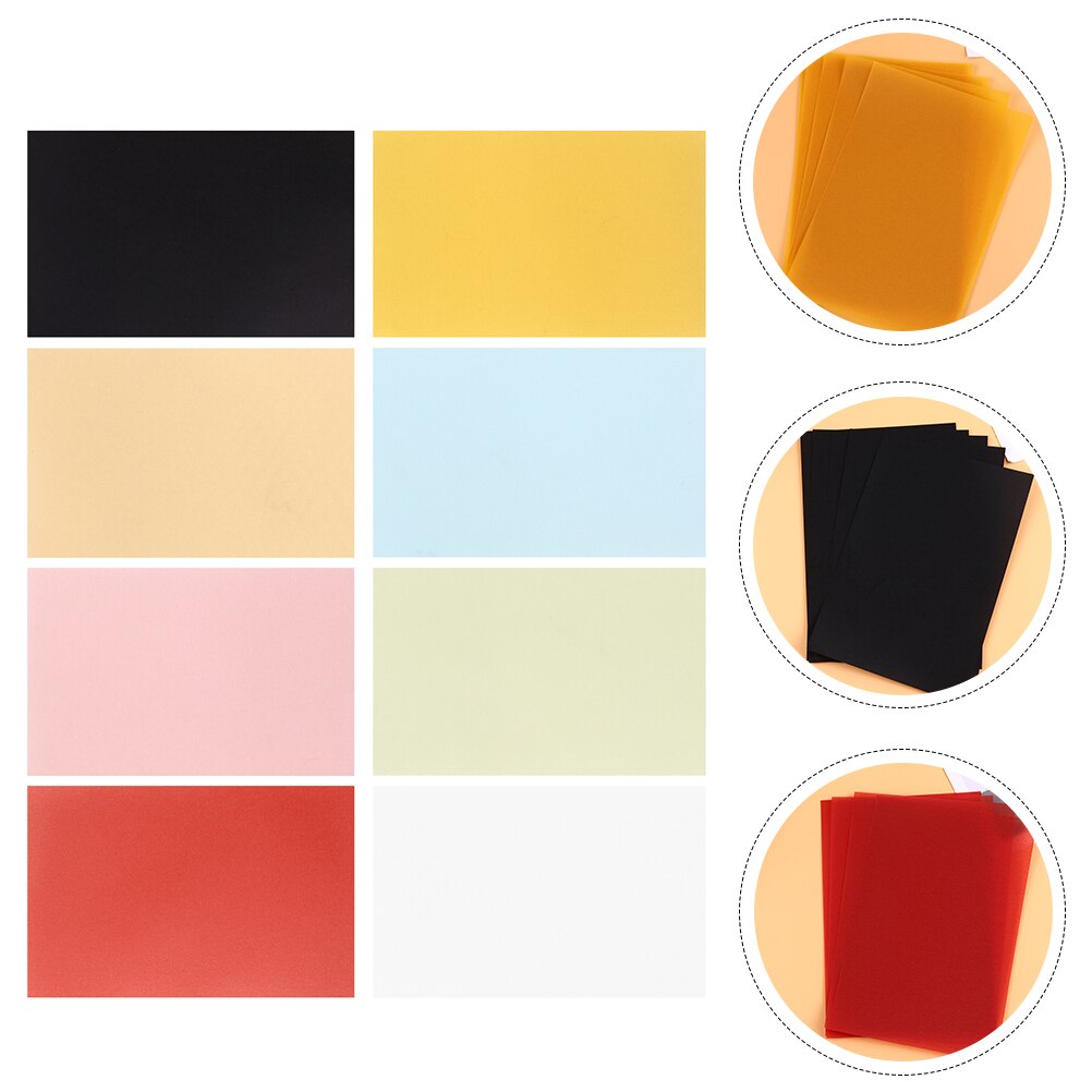 100pcs Colors Vellum Paper Practical Portable Color Tracing Paper Calligraphy Copy Paper Translucent Sketching Paper A5