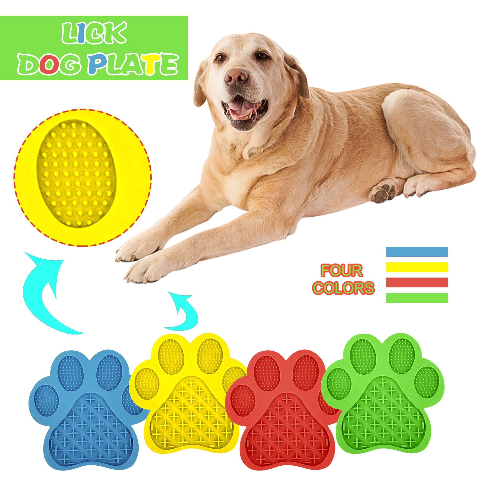 Lick Mat For Dog Cat Washing Distraction Device Slow Treat Dispensing Mat Slow Feeder Treat Dispensing Pad Food Bowl