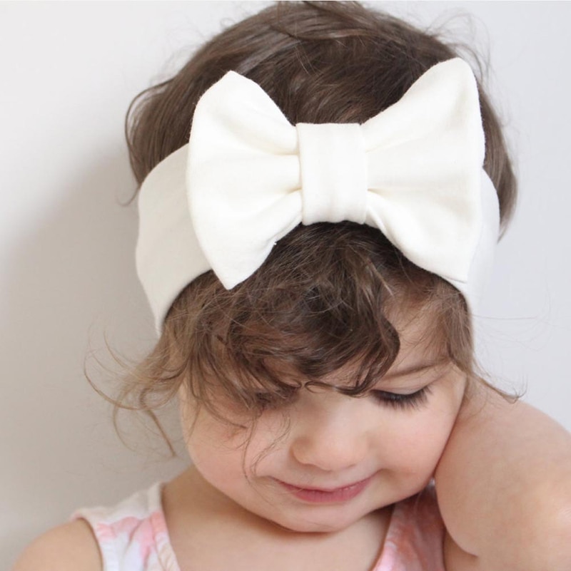 Diadema de lazo para bebé recién nacido, bandanas de algodón tejidas para niña, turbante elástico para niña, diademas para bebé