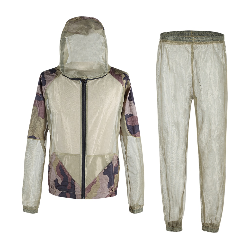 Bug Jacket Hood & Pants Mosquito Repellent Net Clothing for Men & Women Insect-Proof Netting Suit for Outdoor Protection