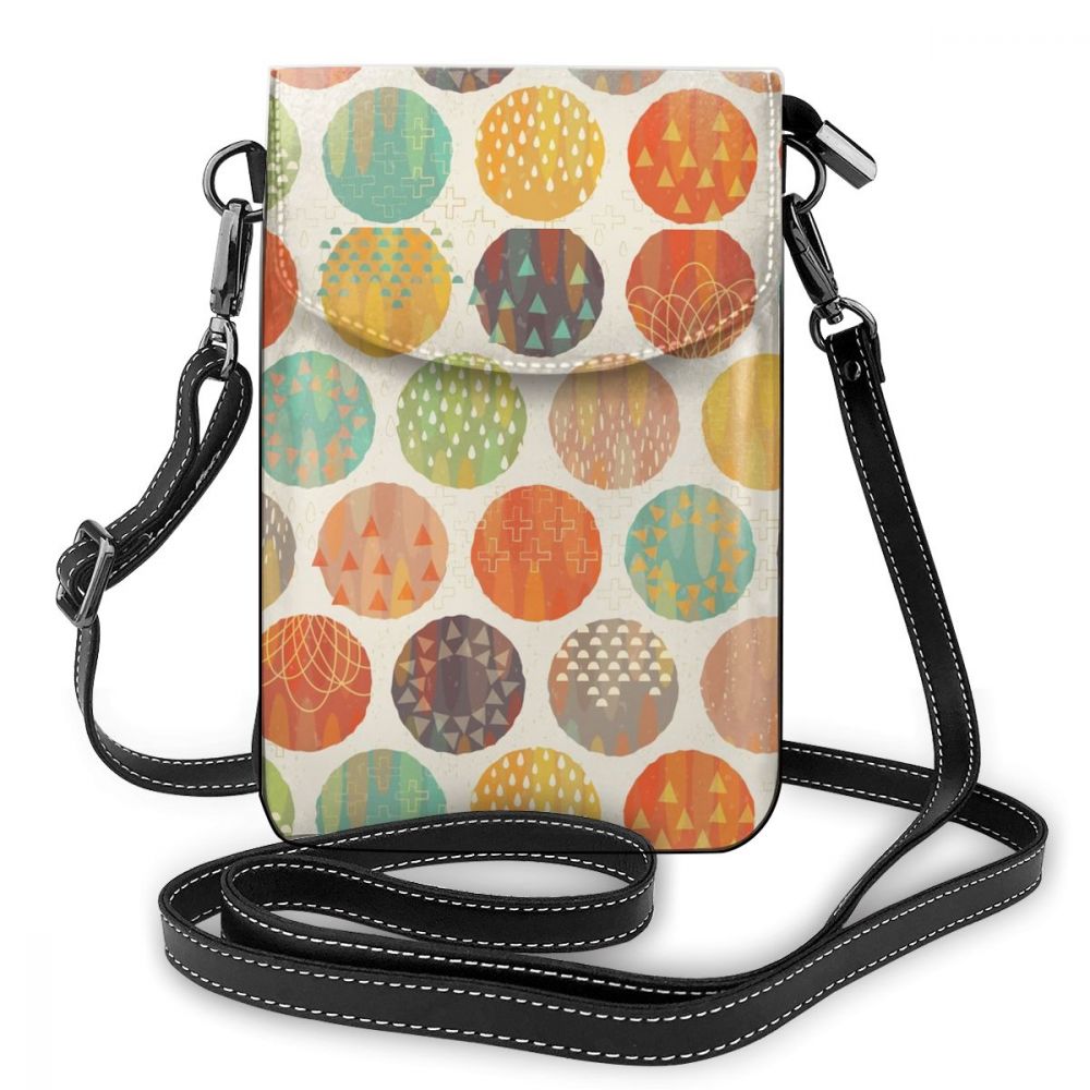 Oranje Schoudertas Oranje Cocktail Celestial Lederen Tas Multifunctionele Student Vrouwen Tas Patroon Crossbody Purse
