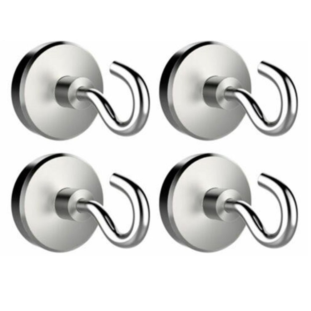 4 stk stærke magnetiske kroge kraftige væg kroge bøjle nøgle frakke kop hængende bøjle til hjemmekøkken opbevaring organisation: Default Title