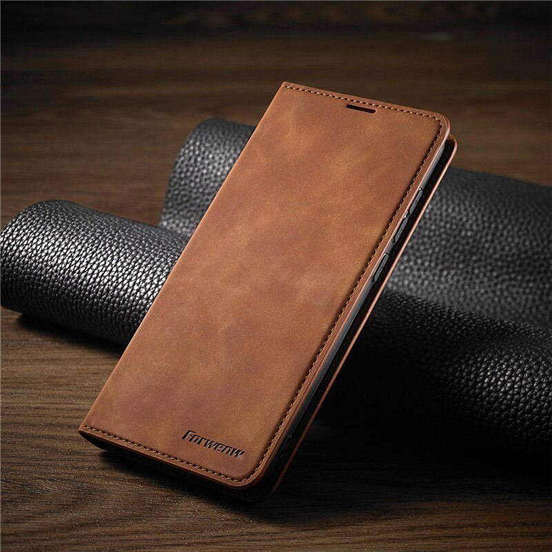 Luxe Lederen Case Voor Samsung A52 Flip Portemonnee Coque Voor Galaxy A72 A52 5G Cover Kaarten Sterke Magnetische Stand telefoon Tassen Fundas: For Galaxy A52 4G 5G / Brown