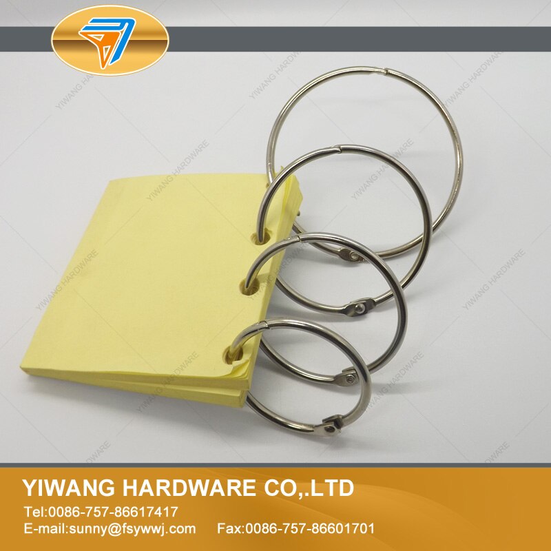 Factory direct 10pcs Metal Loose Leaf Book Binder Hinged Rings Keychain