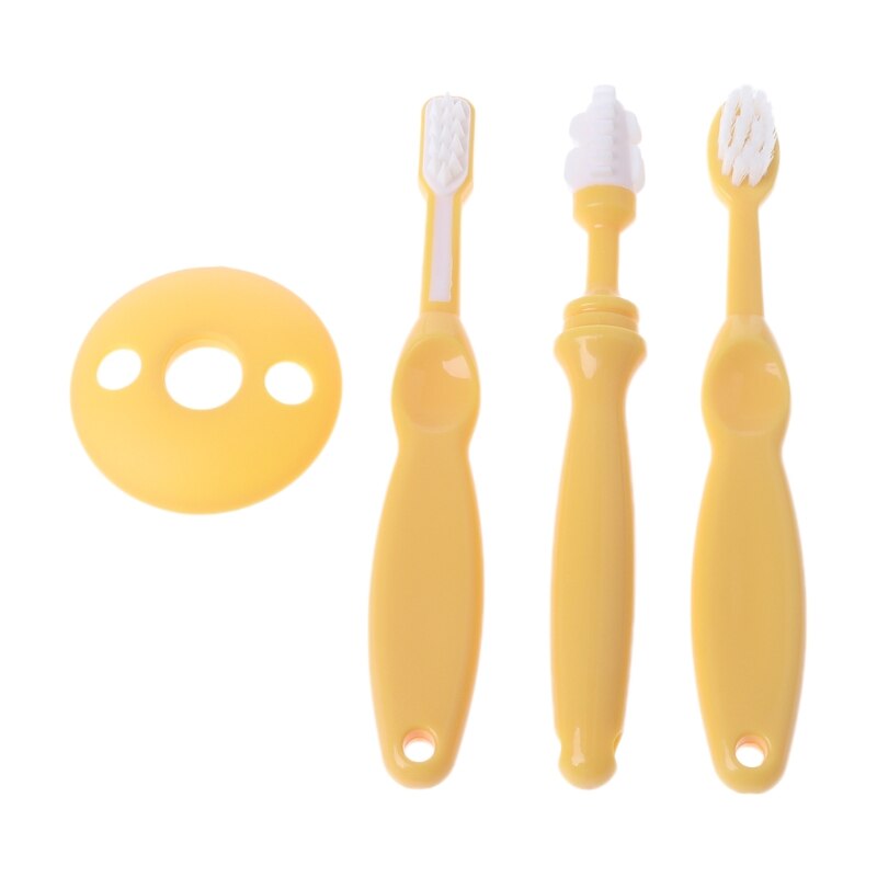 3 Pçs/set De Dentição escova de Dentes Do Bebê Treinamento Soft Dental Care Massagem Criança Por Via Oral