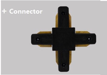 10 stks/partij led Track light rail voor 2 lijn, 150/200 cm aluminium wit en zwart lead rail met connectoren, plafond/wall mounted: X connector / black