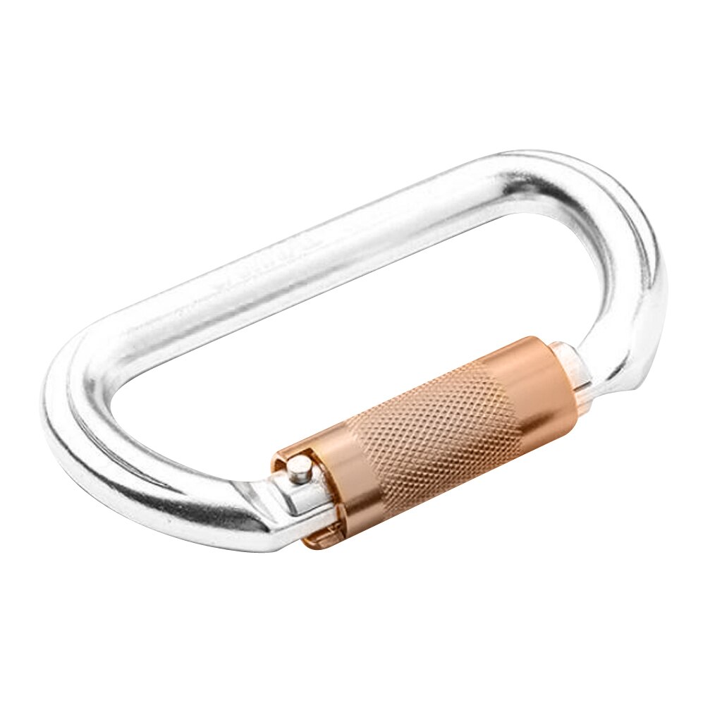 Quickdraw Carabiner 25KN Twist Screw Gate Auto Locking Buckle for Climbing Caving Rappelling Rescuing