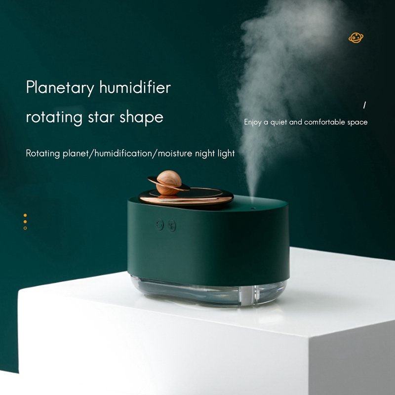 300Ml Rotating Planet Humidifier Car Mute Spray Humidification USB Charging Water Replenishment Cute Night Light