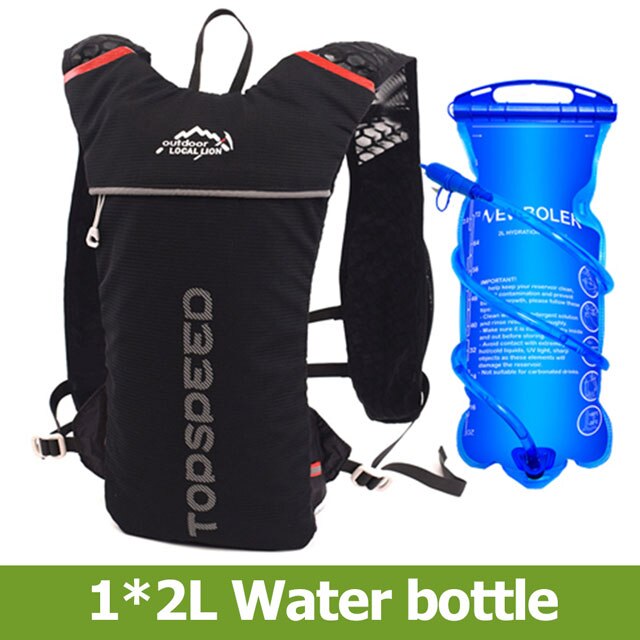 Newboler Trail running-ultraleichter 5-l-Rucksack, laufende Trink weste, Marathon, Fahrrad 2l Wasser beutel: weiße farbe