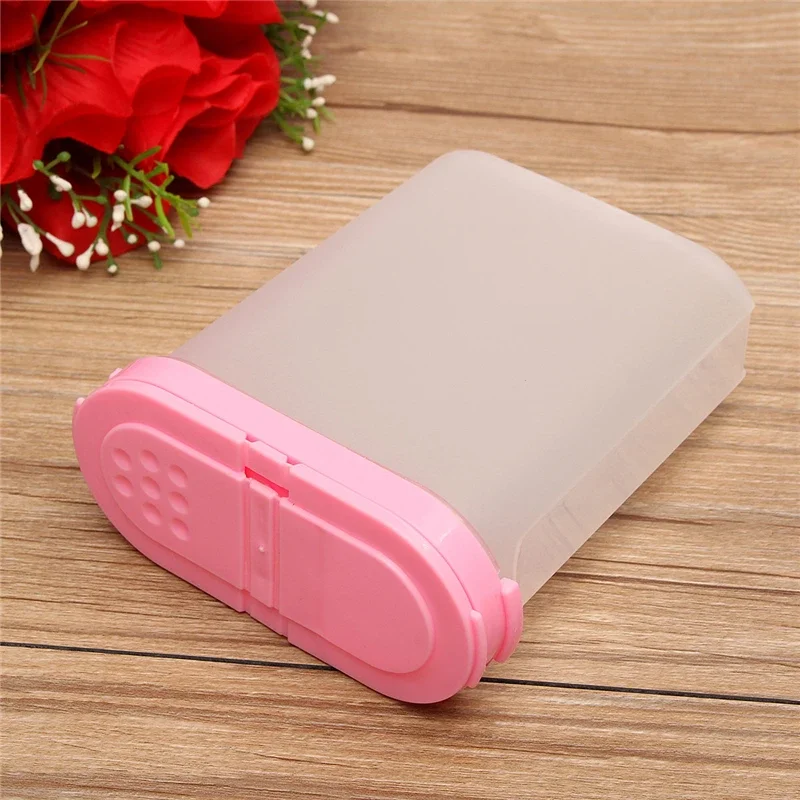 250ml Plastic Food Seasoning Container Kitchen Spice Boxes Jar Double Lid Cereal Condiment Bean Storage Bottle Container: Pink