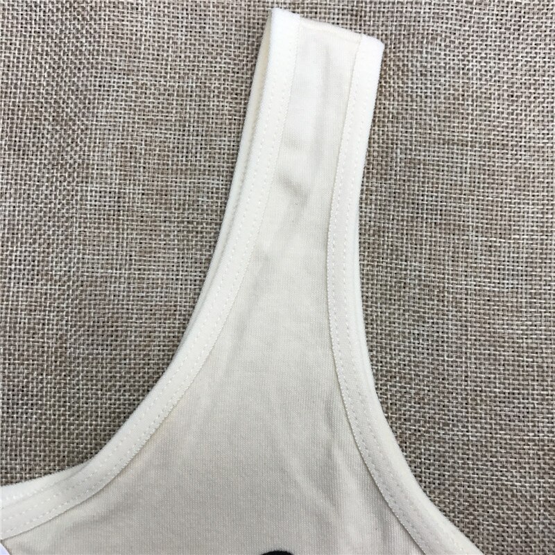 Girls underwear development period students bottoming wide shoulder cotton single layer anti-glare sweat-absorbent sports vest