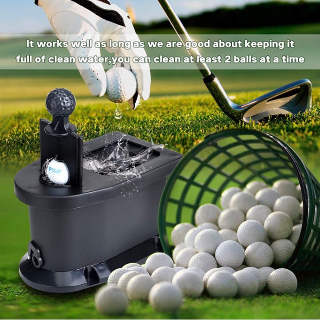 Premium Golfbal Club Washer Cleaner Reinigingsmachine Onderhouden Kit Zwart