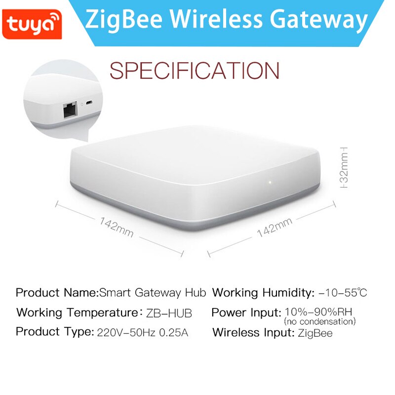 Zigbee 3.0 Smart Radiator Actuator Thermostat Radiator Valve Temperature Controller Work With Alexa Smart Home Tuya Smart Life: 1Pcs ZigBee gateway