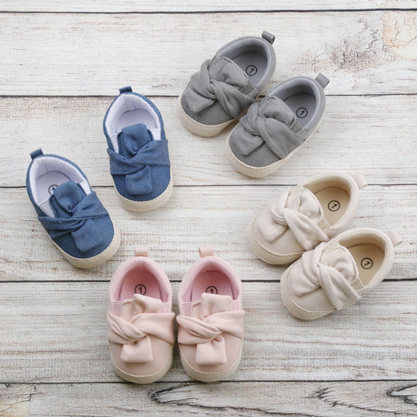 Babies Toddlers Bowknot Breathable Anti-slip Soft Sole Prewalker Flat Shoes