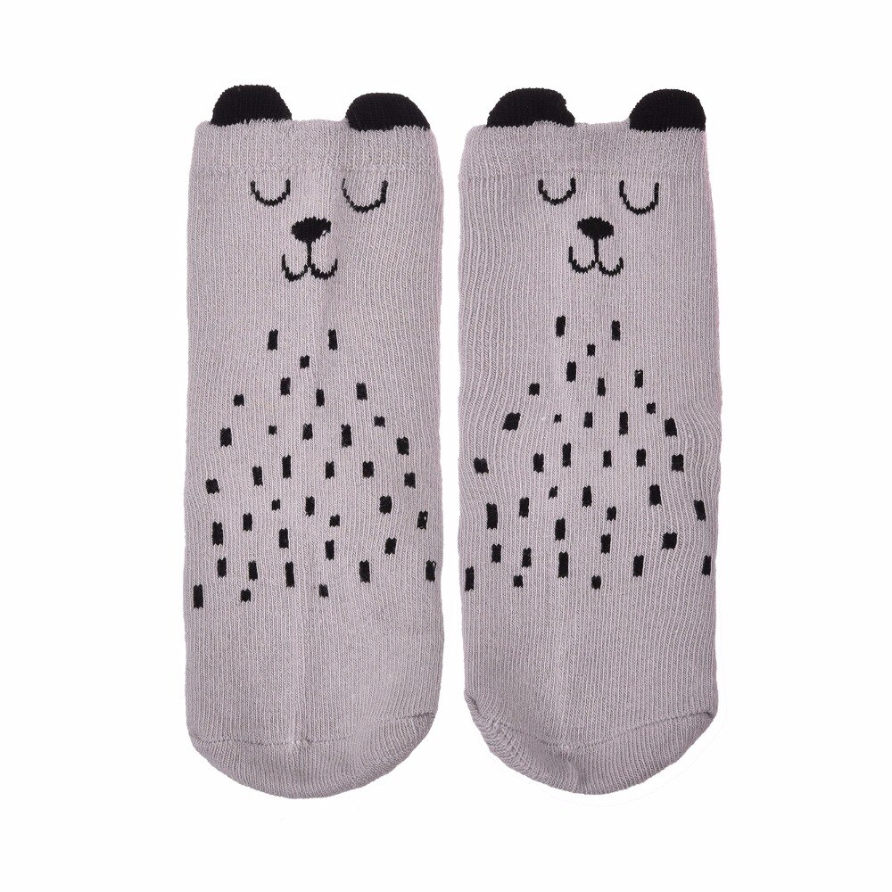 Cartoon Leuke Oren Dier Patroon Babysokjes Kid Cloting Accessoires katoen Anti Slip Sokken Baby Voor Jongen Meisje 0 2 jaar