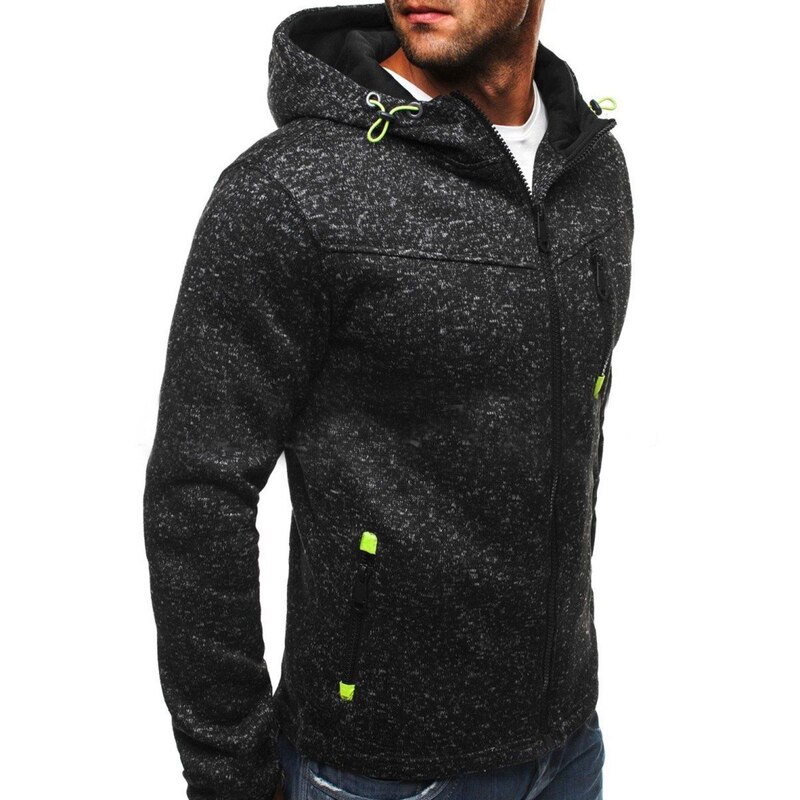 Motorcykel herrejakke vinter slim hættetrøje varm sweatshirt med hætte frakke jakke outwear sweater varm top