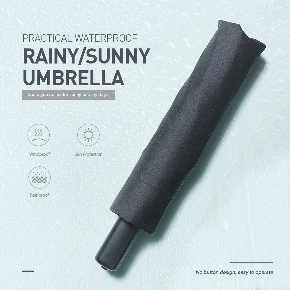 Original Folding Umbrella Aluminum Alloy Tube Practical Waterproof Sun Protection Umbrella Rainy And Sunny Travel Umbrella
