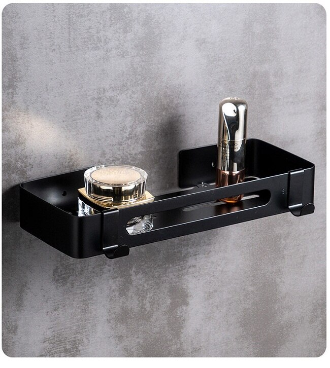 Matte Black Bath Hardware Sets Towel Rack Corner Shelf Paper Holder Towel Bar Stainless Steel Bathroom Hardware set: Shelf B