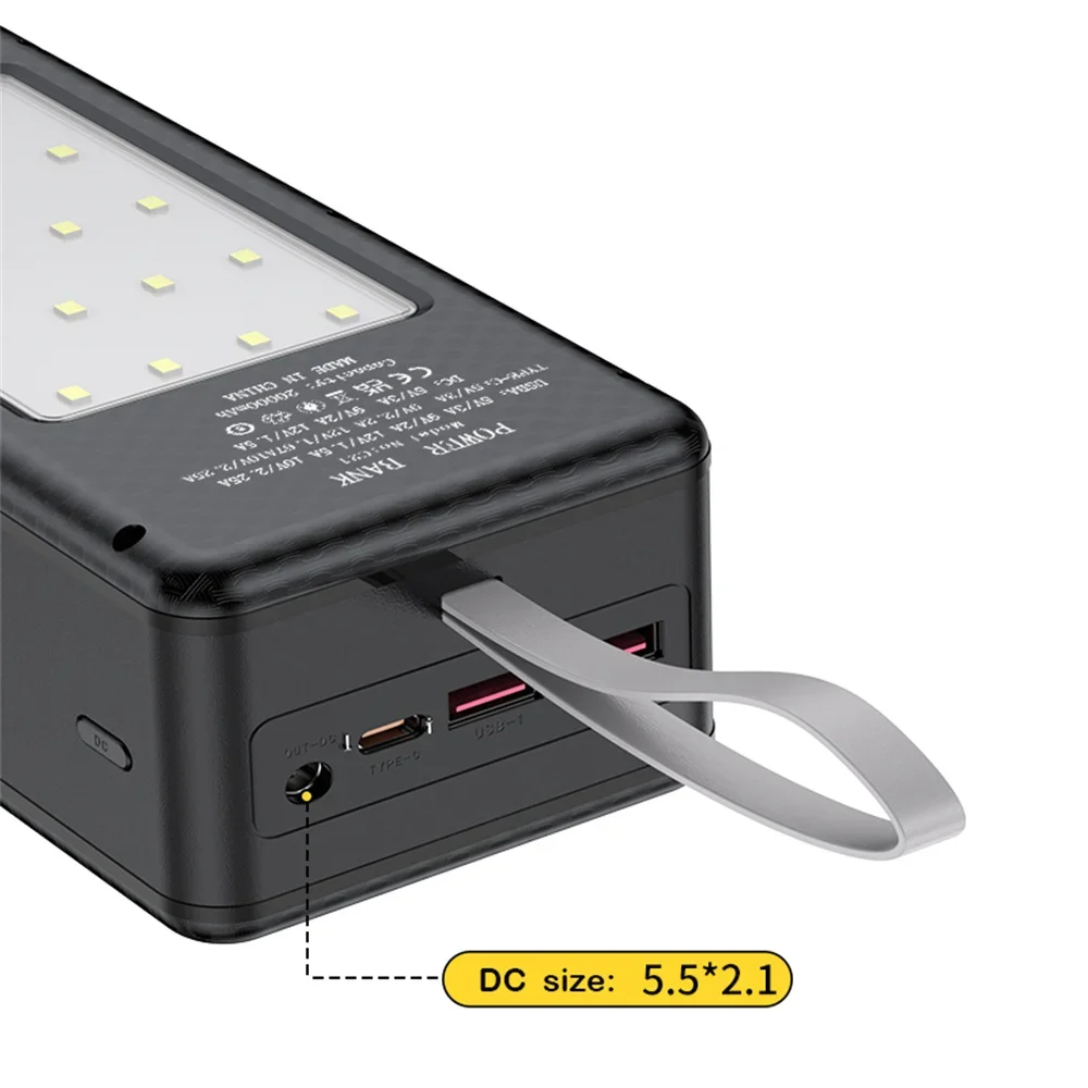 Boîtier de stockage de batterie externe, lampe de poche C21, charge rapide DC, touristes, coque bricolage, support 18650, batterie 22.5W, 21, 18650