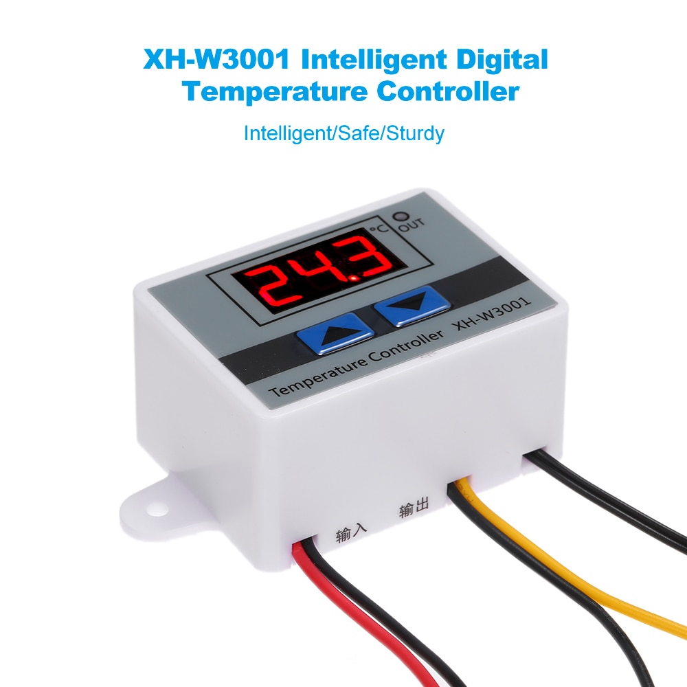 Digital Temperature Controller with LED Mini Thermostat Switch Temperature Control Switch with Water-resistant Sensor Probe