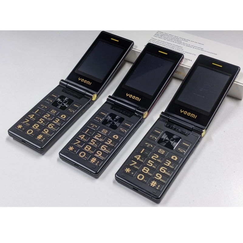 Yeemi  m2- c mobiele telefoon gsm mtk 2g klaptelefoon 2.8 inch dubbel scherm grote letters  mp3/mp4 spelers originele ontgrendelde mobiele telefoon