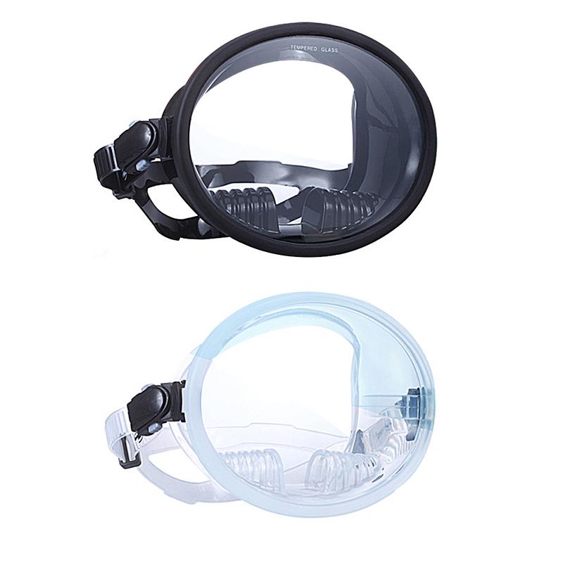 Durable acuáticos buceo snorkel panorámica vista amplia máscara de buceo sin marco de la máscara de vidrio templado gafas de bucear máscara