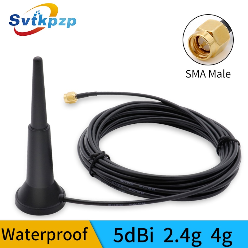 5dBi Waterdichte WIFI 4g Antenne Router Externe Wlan Antenne 2.4G Bluetooth Dual WIFI Antenne SMA-j Mannelijke connector 3M 5M Kabel