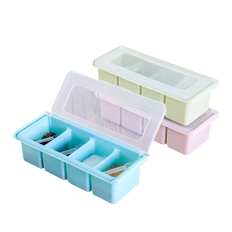 Kjøkken krydder oppbevaring krydderkrukke enkelt lokk krydderboks kjøkkenverktøy salt sukkerbeholder husholdningsoppbevaringsboks