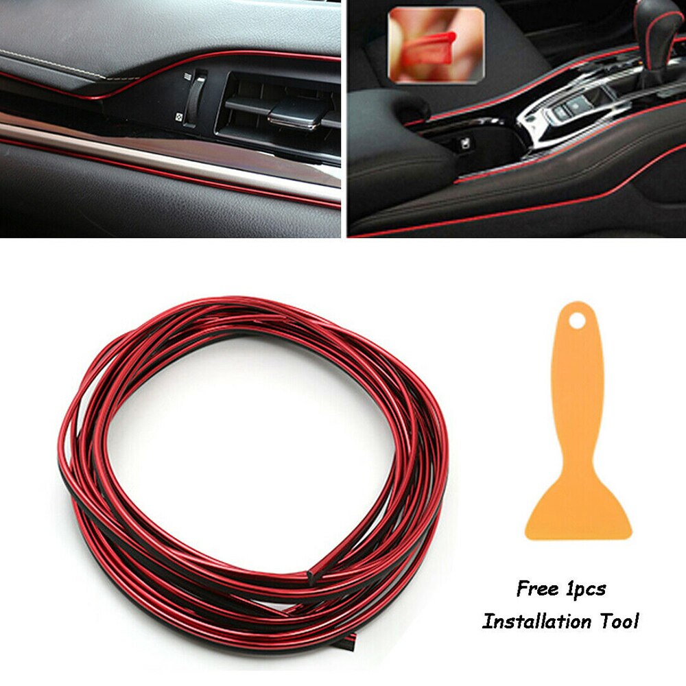 Coche arista espacio línea Flexible Interior moldeo PVC piezas Universal 16.4ft Accesorios