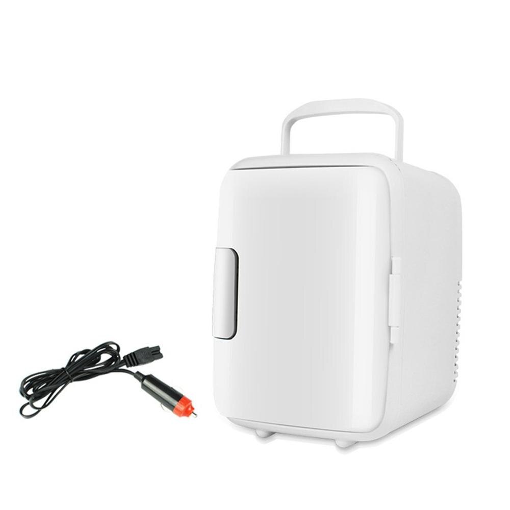 Car Heating And Cooling Box Home Car Dual Purpose 4L Mini Refrigerator Car Refrigerator Thermal Insulation: white car