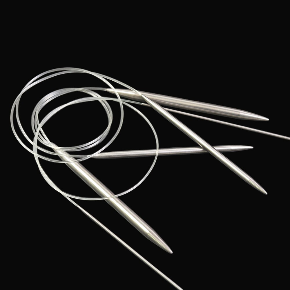 1/3Pcs Knitting Needles Stainless Steel Circular Crochet Needles for Knitting 4 6 10mm Crochet Hooks DIY Weaving Knitting Tools