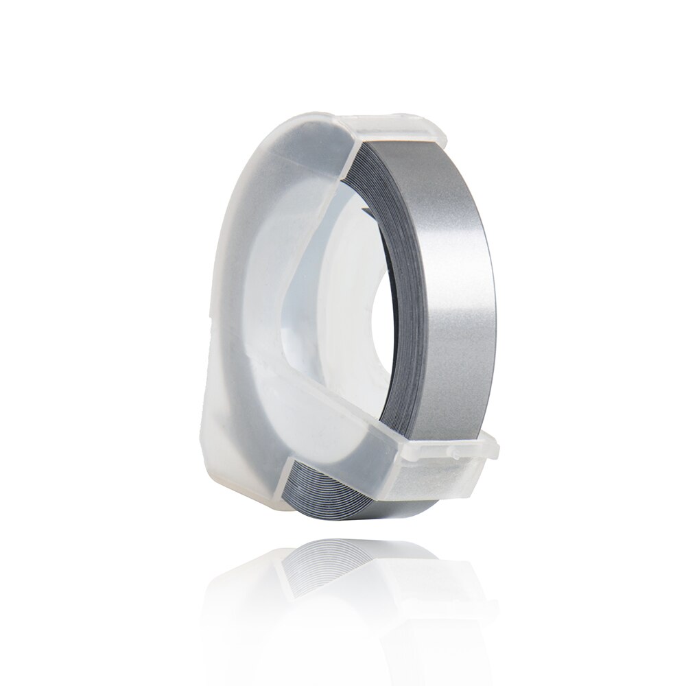 Mieszane kolory 3D PVC tłoczenie DIY taśma z etykietami kompatybilny Dymo 1610 12965 1540 1880 motex E-101 instrukcja drukarka etykiet ręcznie robione: silver
