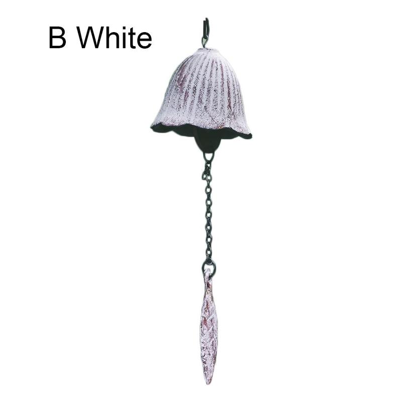 Lucky Temple Wind Chimes Single Leaf Hanging Bell Wind Decoration Metal Chimes Wind Chimes Hanging Home Pendant X3P1: white
