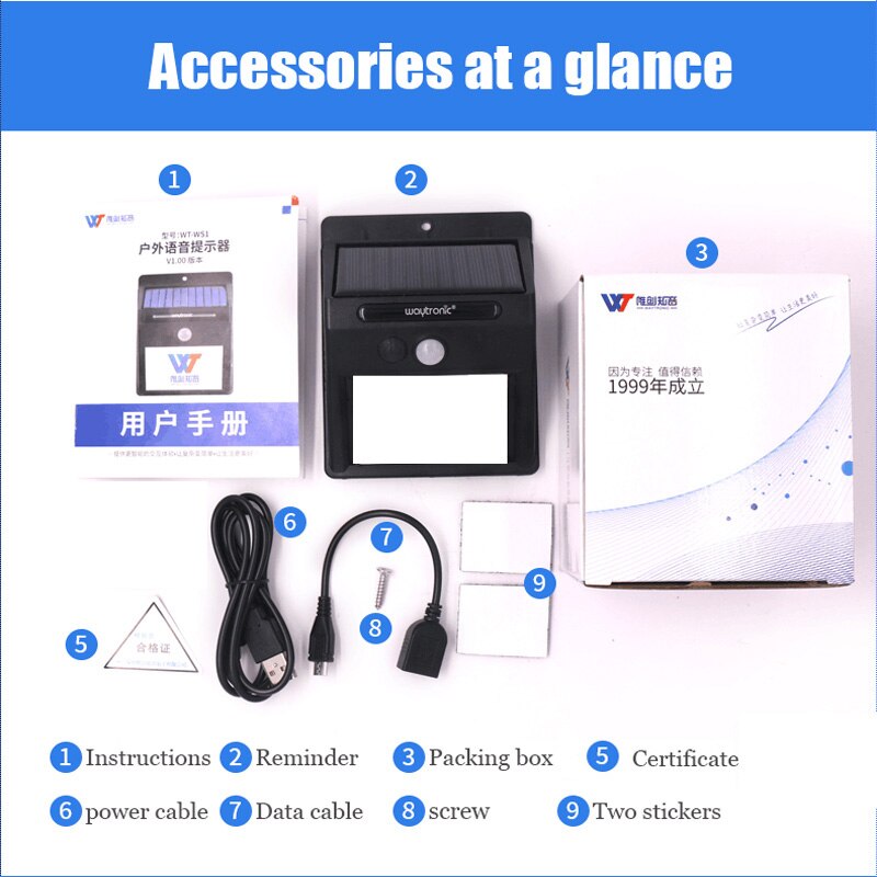 Outdoor Weatherproof Motion Sensor Detector Security Alert System Solar Alarm Ligh for Home Villa Baren Farm bird Singing Player