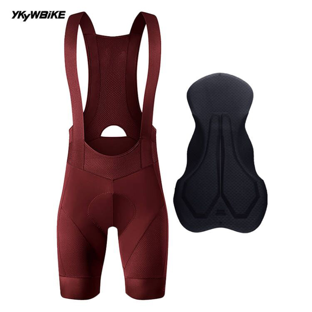 YKYW Ciclismo Bib Red Shorts For Men Summer Road Bike Riding Breathable Bib Tights Mesh Bike Pants quicdry Sports Clothing