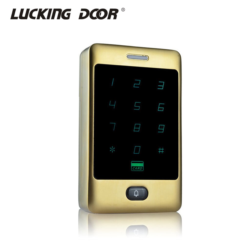 Standalone Access Control System 125KHZ RFID Keypad Metal Touch Waterproof IP65 Door Lock Security System WG26 input/output