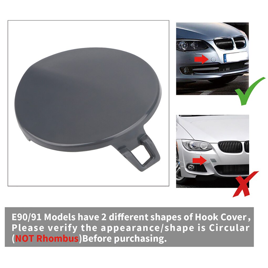 51117207299 Plastic Front Trailer Cover Rear Haak Cover Cap Auto Vervanging voor BMW 09-11 E90